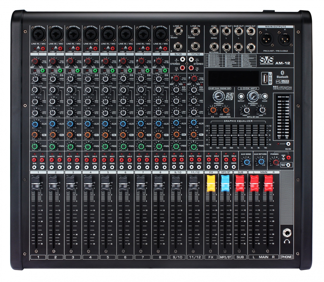 SVS Audiotechnik mixers AM-12 Микшерный пульт аналоговый, 12-канальный в Братске