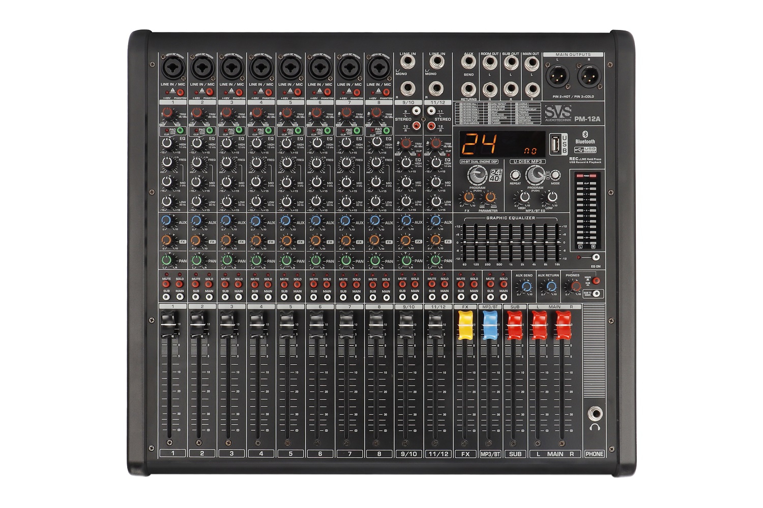 SVS Audiotechnik mixers PM-12A Активный аналоговый микшерный пульт, 12-канальный в Братске